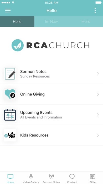 Emulate iPhone app RCA Church using MyAndroid