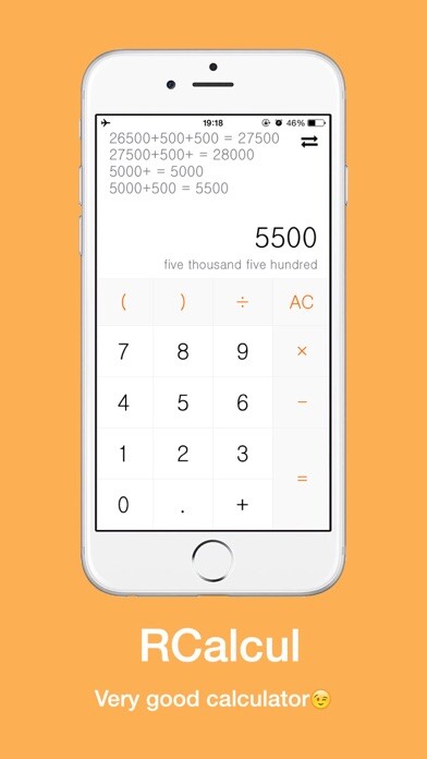 Emulate iPhone app RCalcul - calculator using MyAndroid