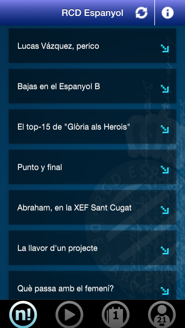 Emulate iPhone app RCD Espanyol using MyAndroid Emulate iPhone app RCD Espanyol using MyAndroid