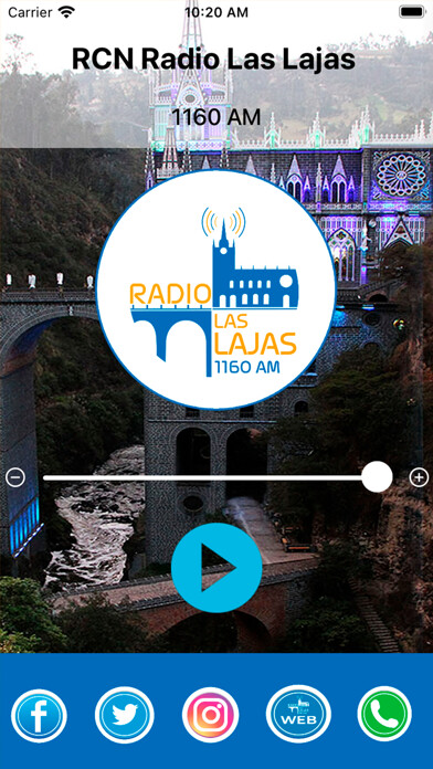 Emulate iPhone app RCN Radio Las Lajas using MyAndroid
