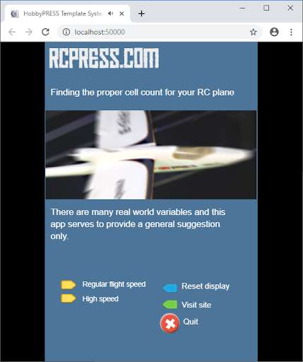 Run android online APK RCPRESS Find the proper cell count for a RC Plane from MyAndroid or emulate RCPRESS Find the proper cell count for a RC Plane using MyAndroid