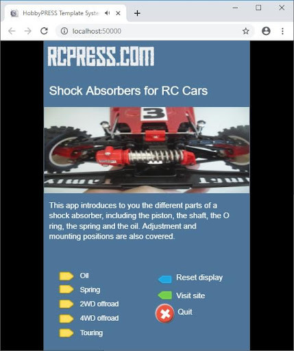 Run android online APK RCPRESS Shock Absorbers for RC Cars from MyAndroid or emulate RCPRESS Shock Absorbers for RC Cars using MyAndroid