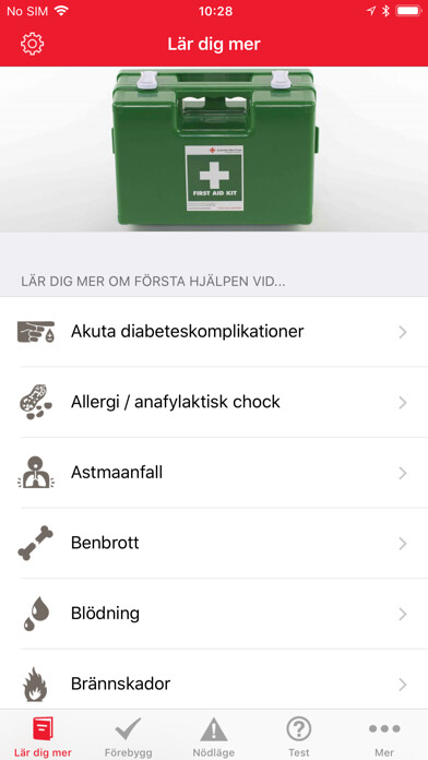 Emulate iPhone app Röda Korset Första hjälpen using MyAndroid Emulate iPhone app Röda Korset Första hjälpen using MyAndroid