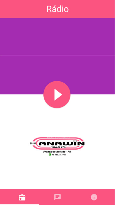 Emulate iPhone app Rádio Anawin using MyAndroid