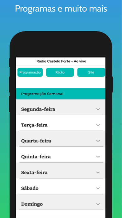 Emulate iPhone app Rádio Castelo Forte using MyAndroid Emulate iPhone app Rádio Castelo Forte using MyAndroid