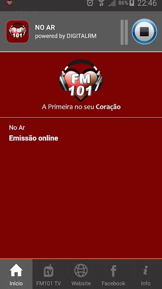 Run android online APK Rdio FM 101 from MyAndroid or emulate Rdio FM 101 using MyAndroid