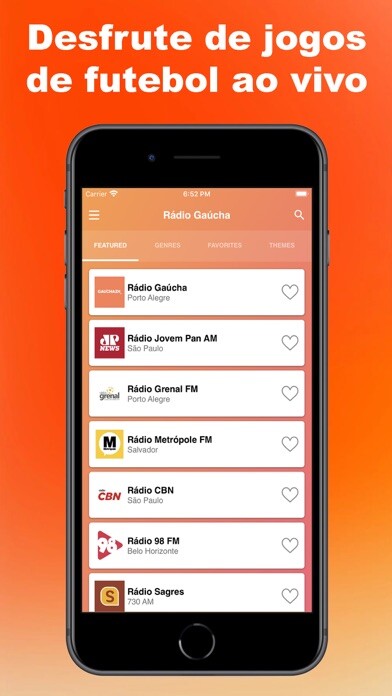 Emulate iPhone app Rádio Gaúcha ao vivo-FM Brasil using MyAndroid