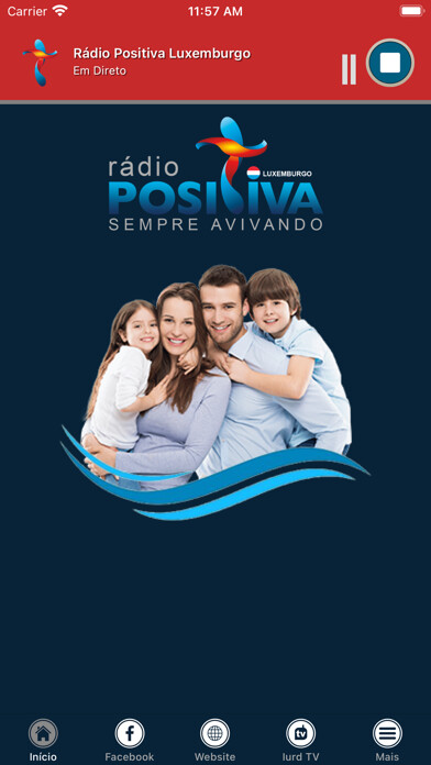 Emulate iPhone app Rdio Positiva Luxemburgo using MyAndroid