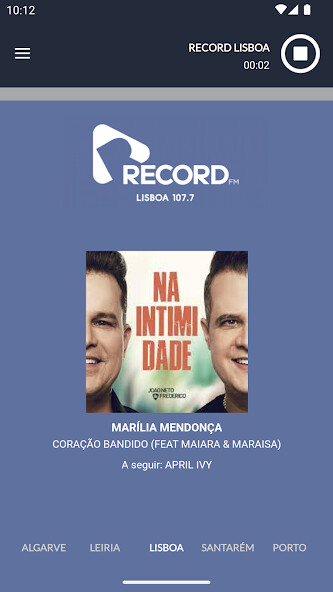 Emulate iPhone app Rdio Record FM using MyAndroid