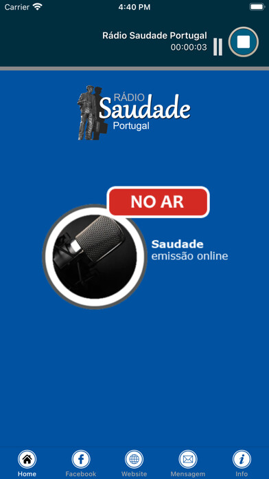 Emulate iPhone app Rádio Saudade Portugal using MyAndroid Emulate iPhone app Rádio Saudade Portugal using MyAndroid