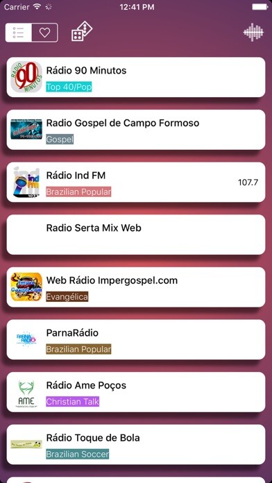Emulate iPhone app Rdios Brasil - Rdio Grtis / Todas as Rdios FM e AM Brasileiras using MyAndroid
