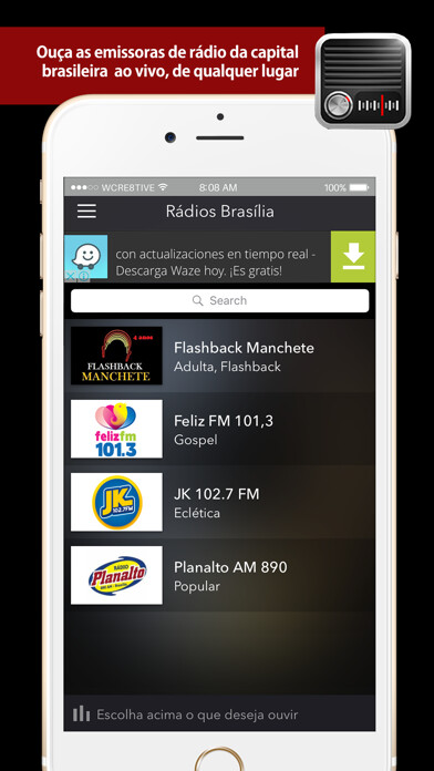Emulate iPhone app Rádios de Brasília Ao Vivo - Lite using MyAndroid Emulate iPhone app Rádios de Brasília Ao Vivo - Lite using MyAndroid