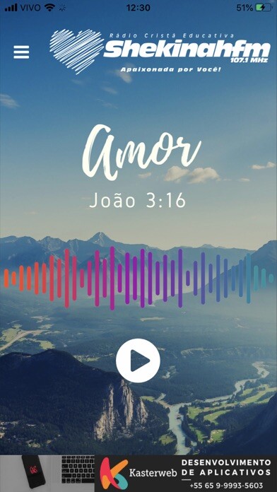 Emulate iPhone app Rádio Shekinah FM 107.1 using MyAndroid