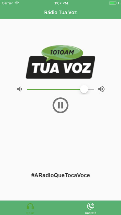 Emulate iPhone app Rádio Tua Voz using MyAndroid