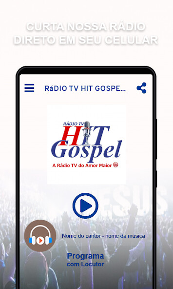 Run android online APK Rádio TV HIT GOSPEL from MyAndroid or emulate Rádio TV HIT GOSPEL using MyAndroid