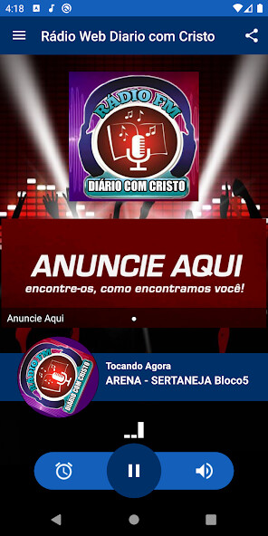 Run android online APK Rádio Web Diario com Cristo from MyAndroid or emulate Rádio Web Diario com Cristo using MyAndroid
