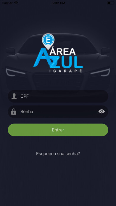 Emulate iPhone app Área Azul Igarapé using MyAndroid