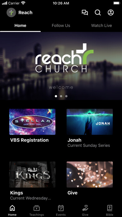 Emulate iPhone app Reach Church of Jacksonville using MyAndroid Emulate iPhone app Reach Church of Jacksonville using MyAndroid