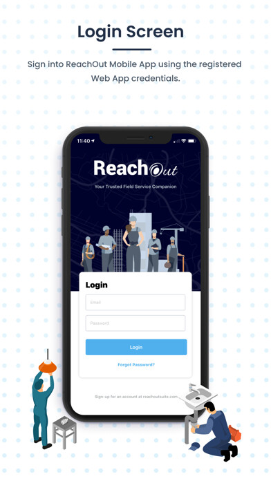 Emulate iPhone app ReachOutSuite - FSM Software using MyAndroid Emulate iPhone app ReachOutSuite - FSM Software using MyAndroid