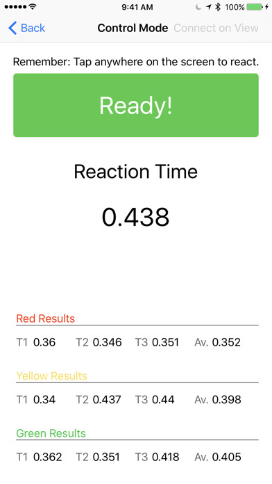 Emulate iPhone app Reaction Time Recorder using MyAndroid