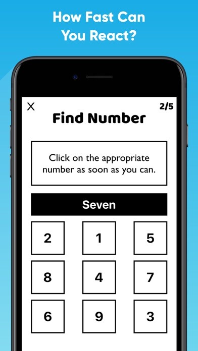Emulate iPhone app Reaction Time Training Game using MyAndroid