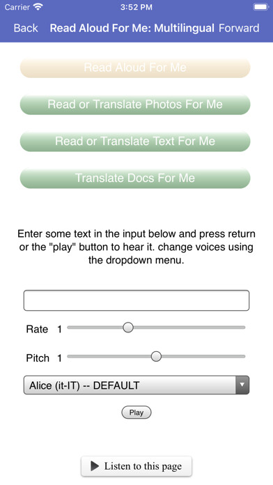 Emulate iPhone app Read Aloud For Me using MyAndroid Emulate iPhone app Read Aloud For Me using MyAndroid