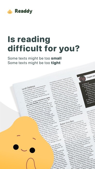 Emulate iPhone app Readdy - Reading Assistant using MyAndroid