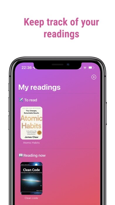 Emulate iPhone app Readinfy - Track my readings using MyAndroid