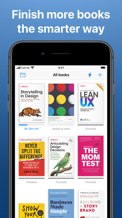 Emulate iPhone app Reading Time - Book Tracker using MyAndroid
