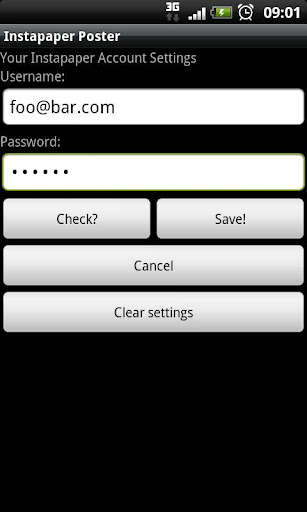 Emulate Android APK Read Later for Instapaper