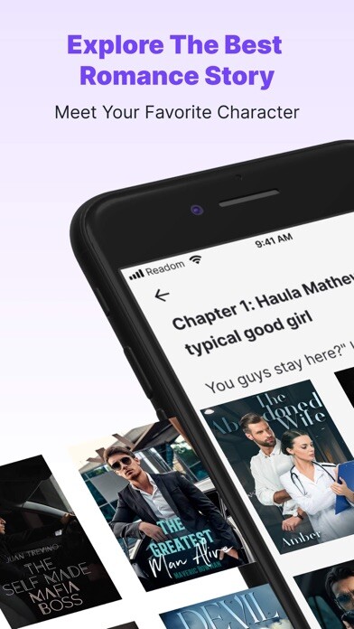 Emulate iPhone app Readom - Where Story Shines using MyAndroid