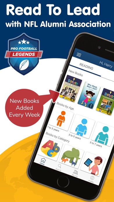 Emulate iPhone app Read To Lead NFL Alumni Assoc. using MyAndroid