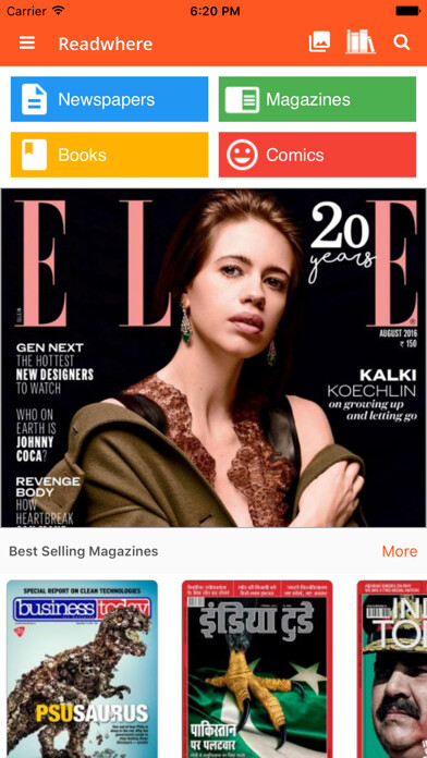 Emulate iPhone app Readwhere: E-paper & Magazines using MyAndroid Emulate iPhone app Readwhere: E-paper & Magazines using MyAndroid