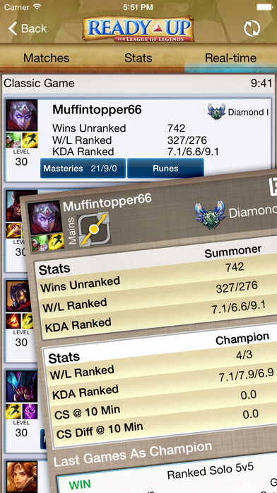 Emulate iPhone app Ready Up for League of Legends using MyAndroid