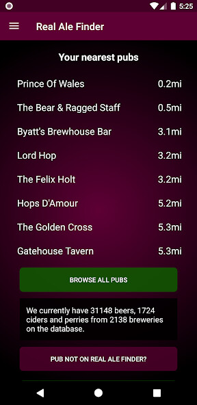 Run android online APK Real Ale Finder from MyAndroid or emulate Real Ale Finder using MyAndroid
