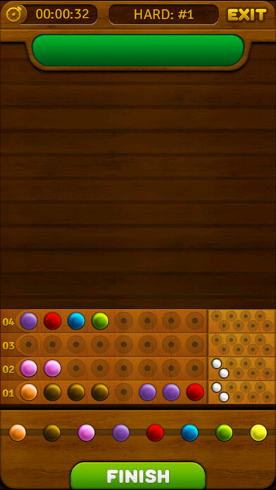 Emulate iPhone app Real Code Breaker Mastermind using MyAndroid