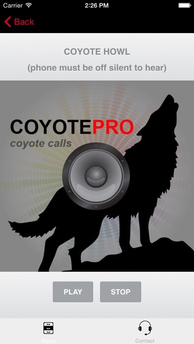Emulate iPhone app REAL Coyote Hunting Calls - Coyote Calls and Coyote Sounds for Hunting (ad free) BLUETOOTH COMPATIBLE using MyAndroid Emulate iPhone app REAL Coyote Hunting Calls - Coyote Calls and Coyote Sounds for Hunting (ad free) BLUETOOTH COMPATIBLE using MyAndroid