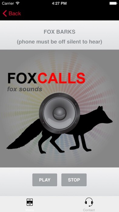 Emulate iPhone app REAL Fox Calls & Fox Sounds for Fox Hunting - BLUETOOTH COMPATIBLE using MyAndroid Emulate iPhone app REAL Fox Calls & Fox Sounds for Fox Hunting - BLUETOOTH COMPATIBLE using MyAndroid