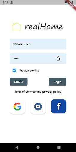Run android online APK realHome from MyAndroid or emulate realHome using MyAndroid