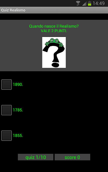 Run android online APK Realismo Macchiaioli Quiz Arte from MyAndroid or emulate Realismo Macchiaioli Quiz Arte using MyAndroid