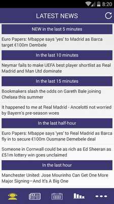 Emulate Android APK Real Madrid For News,Transfer,Fixtures,Standings