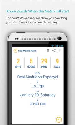 Emulate Android APK Real Madrid Schedule