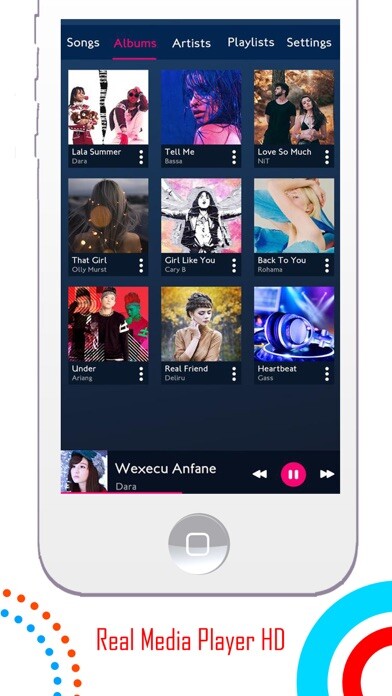 Emulate iPhone app Real Media Player HD Player using MyAndroid