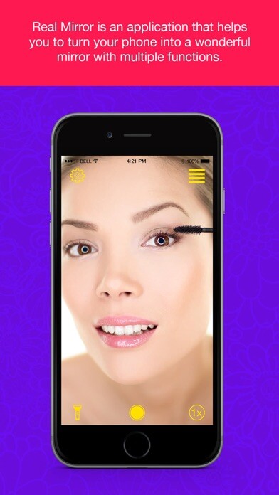 Emulate iPhone app Real Mirror Pro using MyAndroid