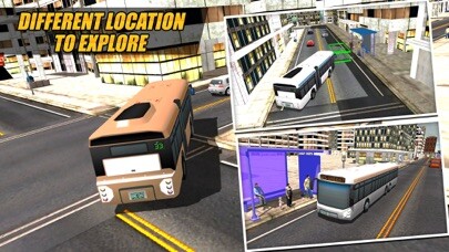 Emulate iPhone app Real Modern city Bus driving simulator 3d 2016 - transport passengers through real city traffic using MyAndroid