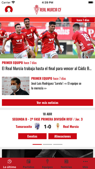 Emulate iPhone app Real Murcia using MyAndroid Emulate iPhone app Real Murcia using MyAndroid