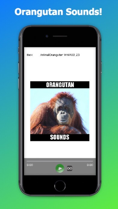 Emulate iPhone app Real Orangutan Sounds using MyAndroid