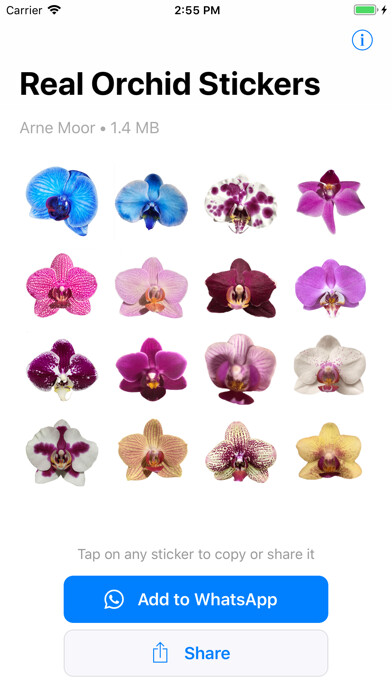 Emulate iPhone app Real Orchid Stickers using MyAndroid Emulate iPhone app Real Orchid Stickers using MyAndroid
