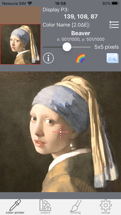 Emulate iPhone app Real Paint mixing tools LITE using MyAndroid