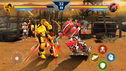 Emulate iPhone app Real Robot Fighting Games 3D using MyAndroid